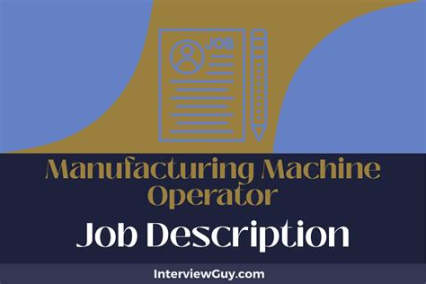 Manufacturing Machine Operator 的图像结果
