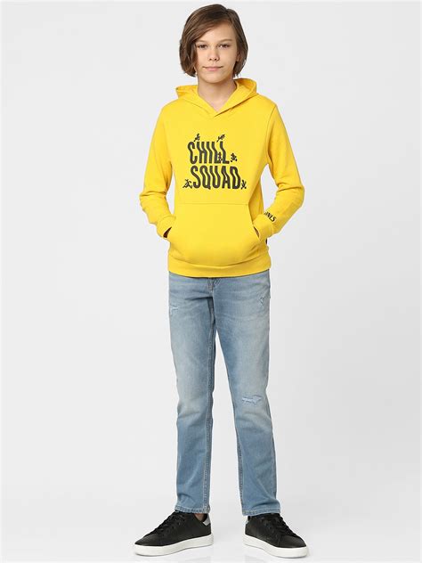 Buy Yellow Text Print Sweatshirt for Boys Online at Jack&Jones Junior ...