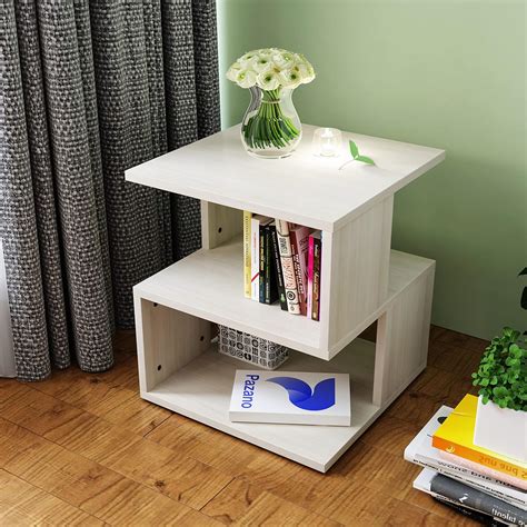 PAZANO Multipurpose Engineered Wood Bedside Table and Nightstand Side ...