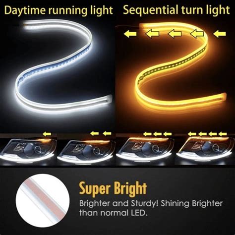 2-in-1 Car LED Strip Light Combo | Hood DRL & Headlight LED Strip ...
