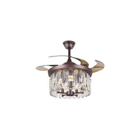 Buy QHRAY 42 Crystal Ceiling Fans Indoor with Lights, Modern ...