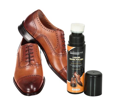 SHOESHINE Liquid shoe polish (Neutral) - sponge top for leather boots,
