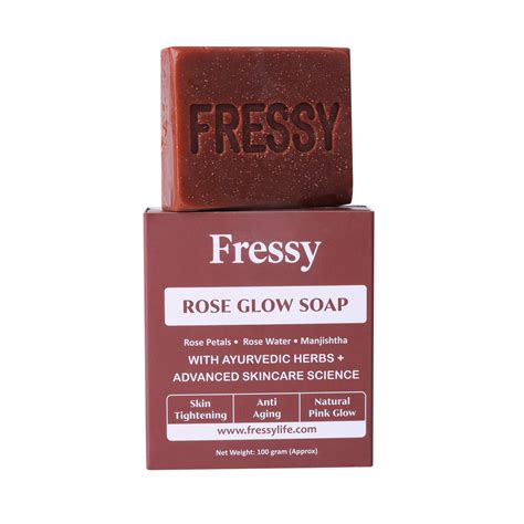 Fressy Rose Glow Soap – Ayurvedic Herbal Bathing Bar with Rose Petals