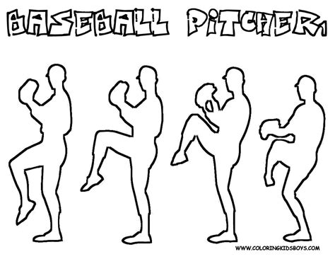 Baseball Pitcher Coloring Pages 的图像结果