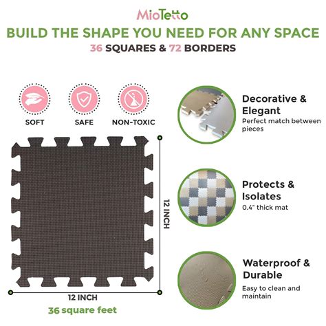 Snapklik.com : MioTetto Foam Floor Tiles For Kids - Non-Toxic Soft ...
