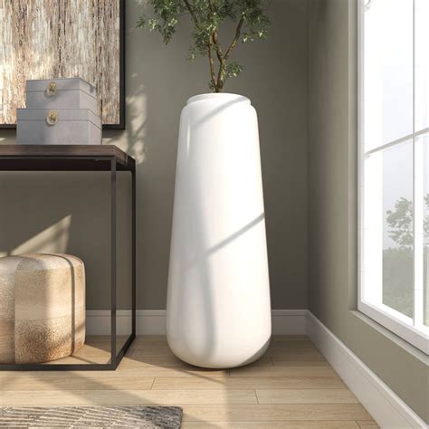 3ft. White Modern Tall Floor Vase | Michaels | Floor vase, Tall floor ...