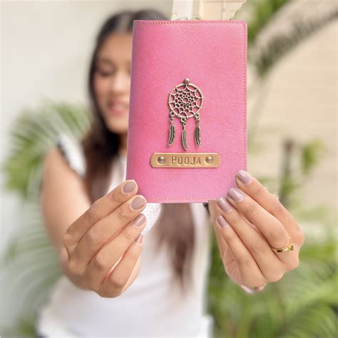 Buy Dark Pink Fancy Passport Cover