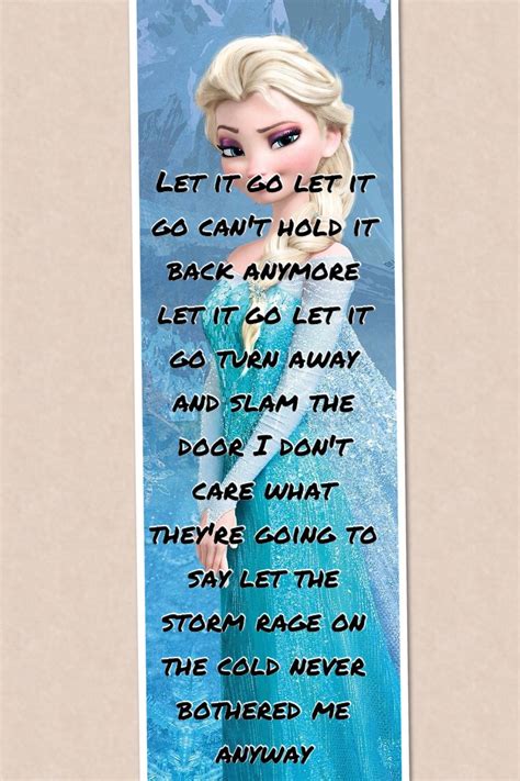 Frozen Let It Go Lyrics Whole Song