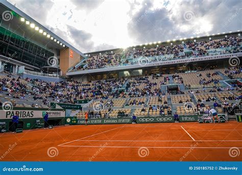 Court Philippe Chatrier at Le Stade Roland Garros during Round 4 Match ...