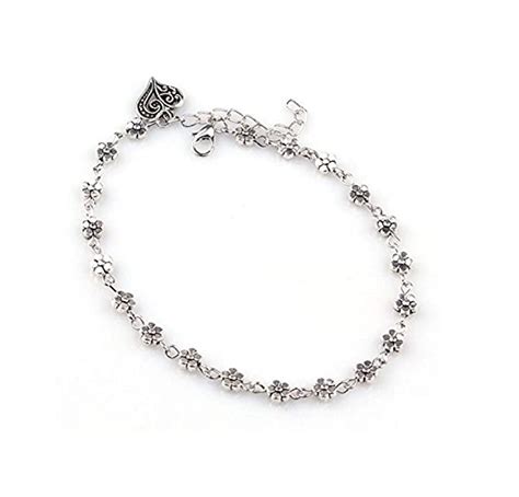 Charms Heart Shaped Floral Beauty Alloy Anklet A Perfect Valentine ...