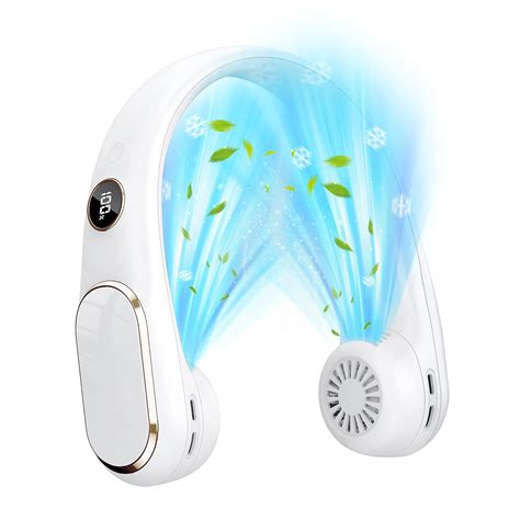 HASTHIP® Portable Neck Fan With LED Display and 4000mAh Rechargeable ...