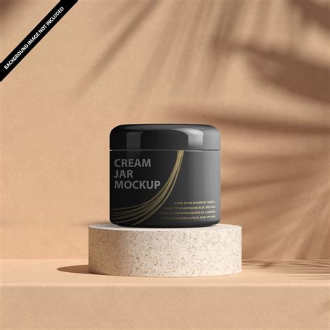 Free Cream Jar Mockup PSD Template - Mockup Den
