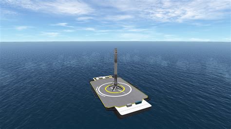 The first time landing my booster on the Droneship Just Read The ...