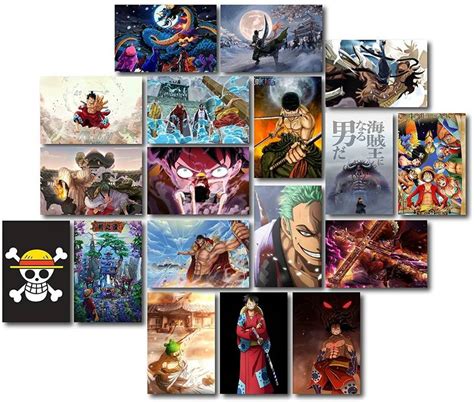 One Piece ANIME WALL POSTER | PACK OF 18 wall collage kit |ANIME WALL ...