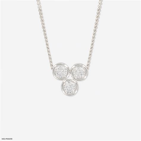 0.50 Carat Three Dots Pendants 9K White Gold – Maiora Diamonds