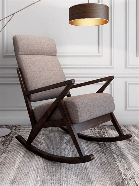 Durian Greg Brown Solid Wood Rocking Chair - Price History