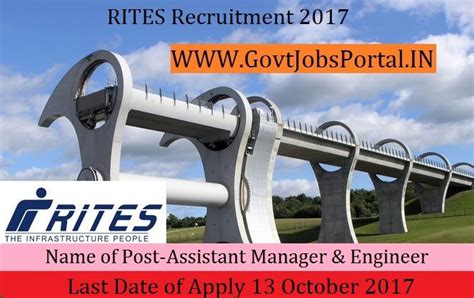RITES Limited Recruitment 2017– 50 Assistant Manager & Engineer