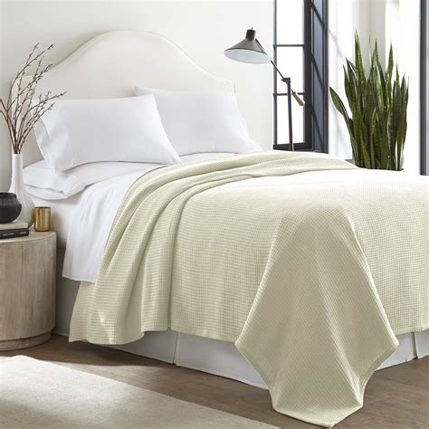 Floleo Ivory Cotton Bed Blanket, King-Lightweight,Breathable - Walmart.com