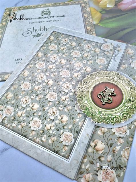 Flower Hindu Muslim Christian Sikh invitation Cards ATS-9222 – Vishakha ...