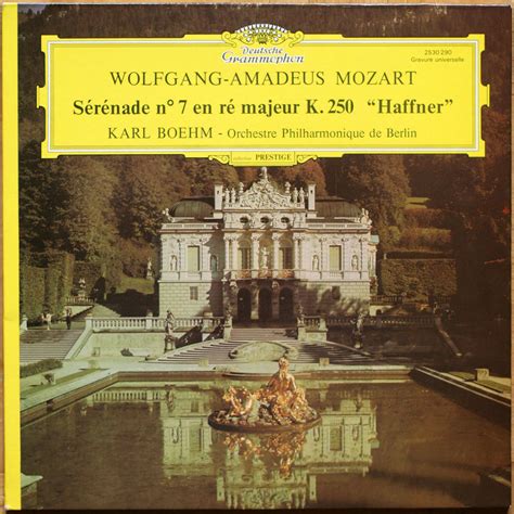 Mozart • Sérénade n° 7 "Haffner" • KV 250 • DGG 2530 290 • Thomas ...