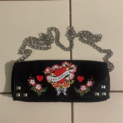 Ed Hardy purse bag Condition... - Depop