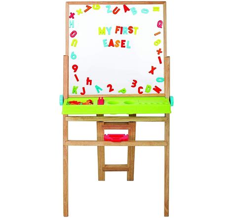 Shop Giggles My First New Easel - Brown Activity Table & Boards for ...