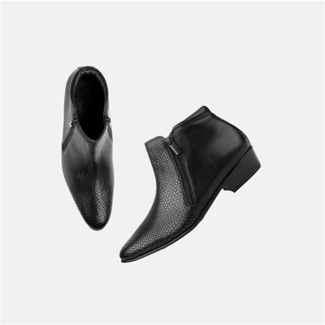 Buy Mochi Men Black Formal Boots Online | SKU: 19-769-11-40 – Mochi Shoes