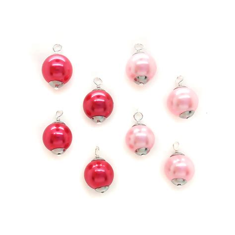 Mini Glass Ornaments, 8 pc, Solid Color Miniature Christmas Baubles for ...