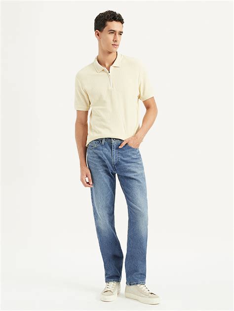 Men's 505 Blue Straight Fit Mid Rise Jeans – Levis India Store