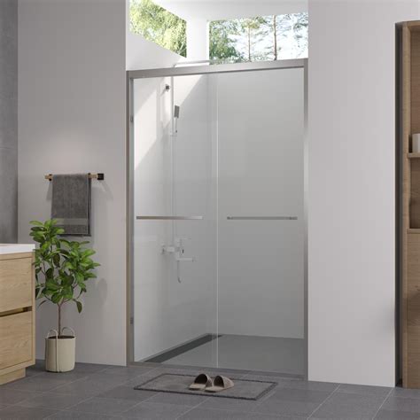 bayxinta Aluminum Frame Double Sliding Shower Door,Bypass Bathroom ...