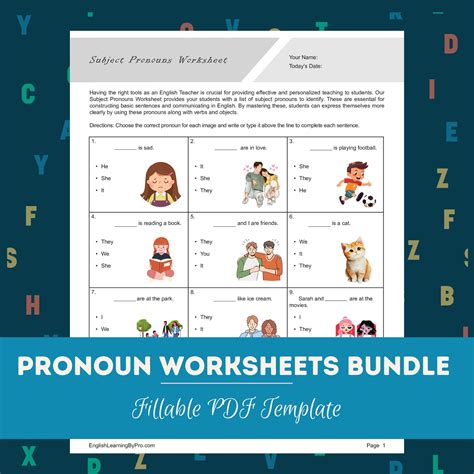 Pronoun Worksheets Bundle - Worksheets Library