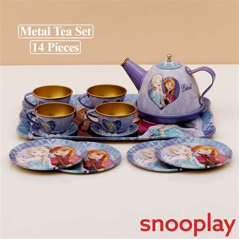 Buy Original Frozen Lightweight Metal Tea Set - 14 Pieces | Licensed ...