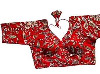 Gifted Women White Floral Print Cotton Blouse Fabric, Traditional ...
