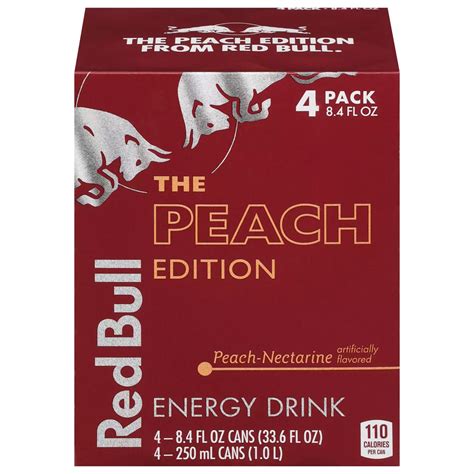 Red Bull Peach Edition Energy Drink 4 pk Cans - Peach-Nectarine - Shop ...