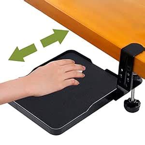 FUZADEL Ergonomic Mouse Tray Attachment Mouse Platform Slide Out Clamp ...