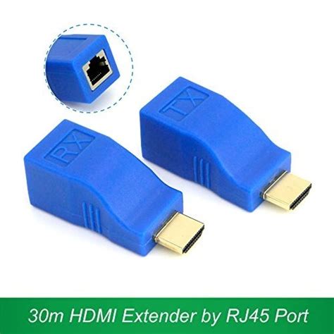 Microware HDMI Dual RJ45 CAT5e/6 HDMI Extender Network Ethernet Adapter ...