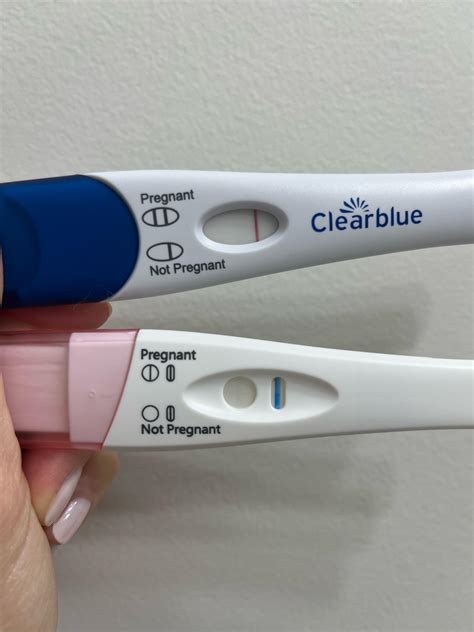 Positive or indent? Around 8 dpo. Up&up blue dye (target) and clearblue ...