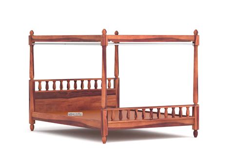 Buy Lilith Poster Bed (King Size, Teak Finish) Online in India | UrbanWood