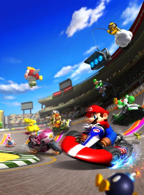Mario Kart (Wii) Artwork including a massive selection of characters ...