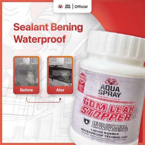 Jual Aqua Spray | Gom Leak Stopper | Lem Transparant - penutup permukaan yang retak | Shopee ...