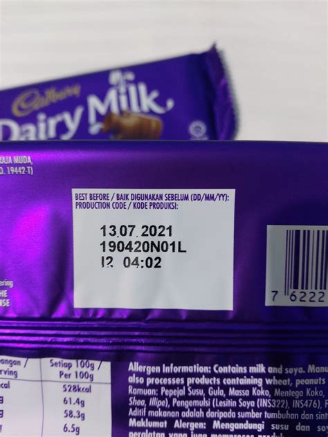 Dairy Milk Chocolate Expiry Date Format at Edna Mondragon blog