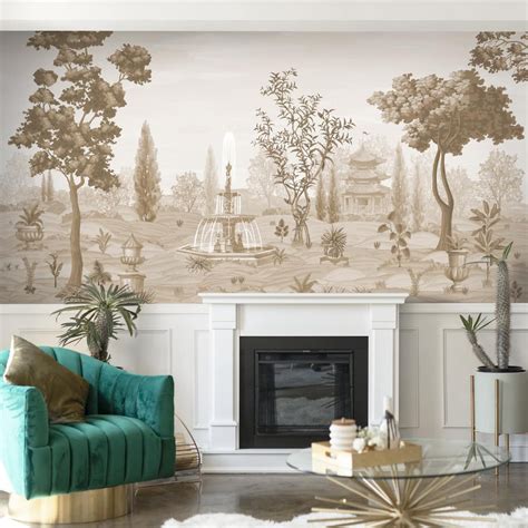 Garden Elegance Oriental Room Wallpaper | Life n Colors