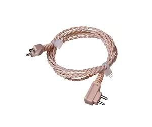 3S Single Ear 2 Pin Hearing Aid Wire (Beige) for Pocket Model Hearing ...