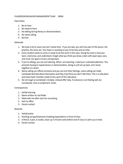 Classroom Behavior Management Plan 的图像结果