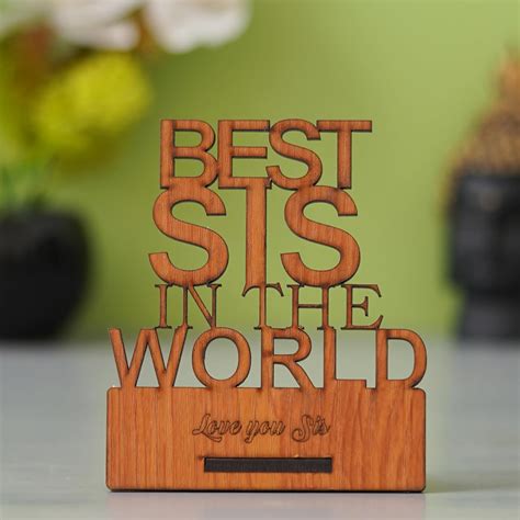 Buy eCraftIndia Wooden Best Sister in The World, Love You Sis ...