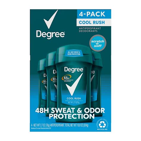 Degree Men Cool Rush Antiperspirant Deodorant, 4 pk./2.7 oz. | BJ's ...