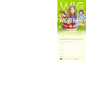 Minnesota WIC ID Folder 2012 - English Version. Minnesota WIC ID Folder ...