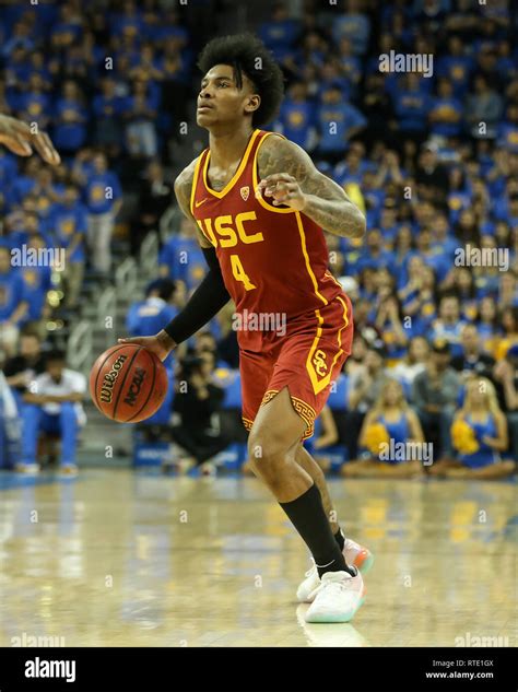 Los Angeles, CA, USA. 28th Feb, 2019. USC Trojans guard Kevin Porter Jr ...