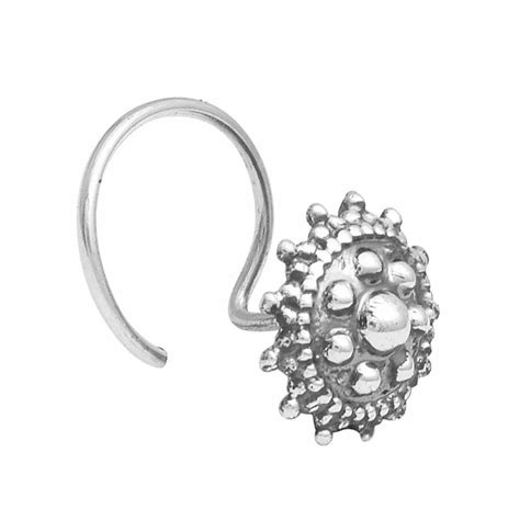 Nose Pin - Black Oxidized Indian Jewelry For Women 925 Sterling Silver ...
