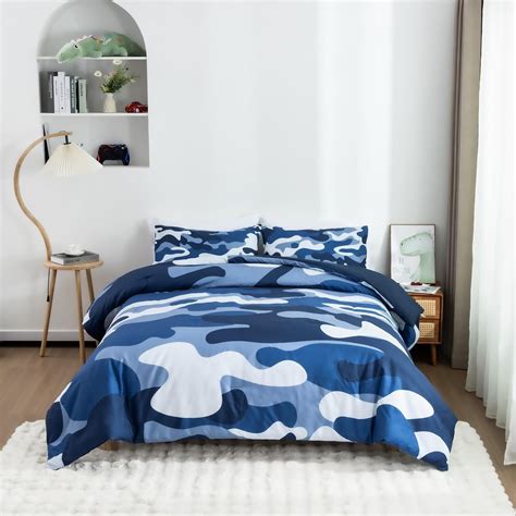 NTBED Navy Camouflage Bedding Set Colorful Twin Comforter Set for Kids ...